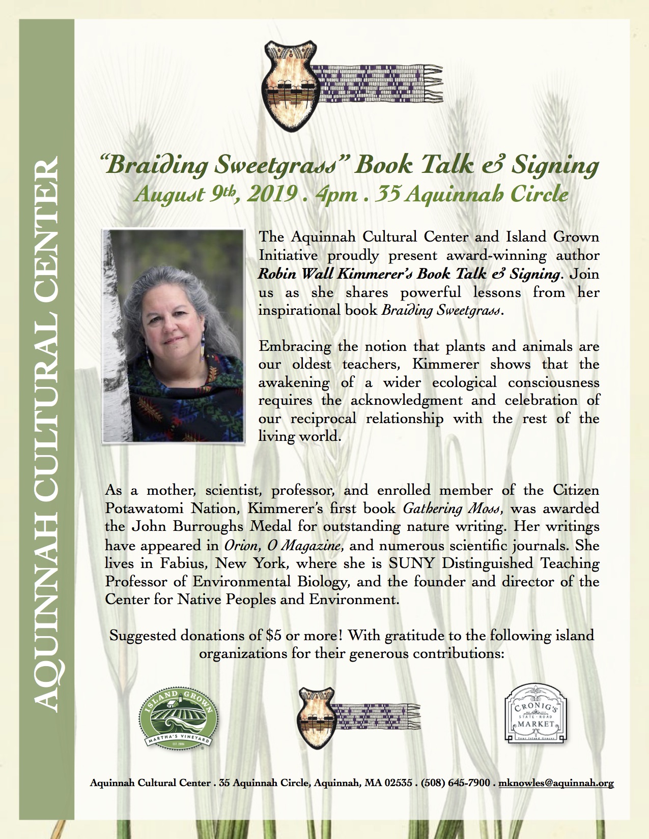 "Braiding Sweetgrass" book signing