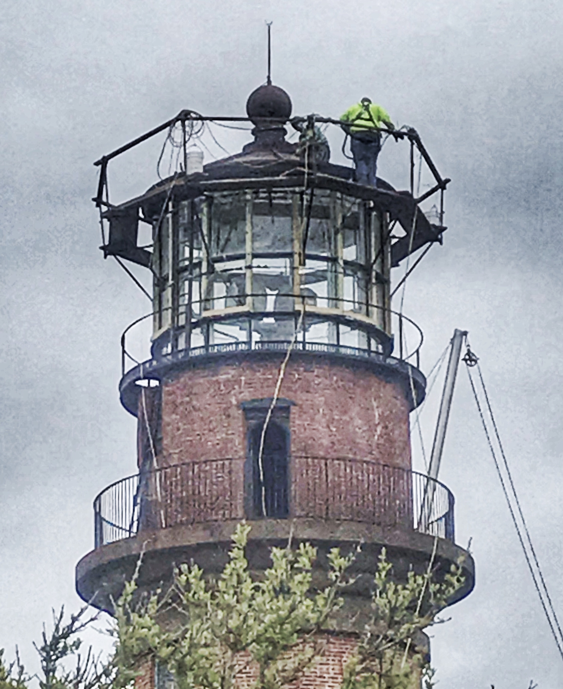 work being done on lighthouse